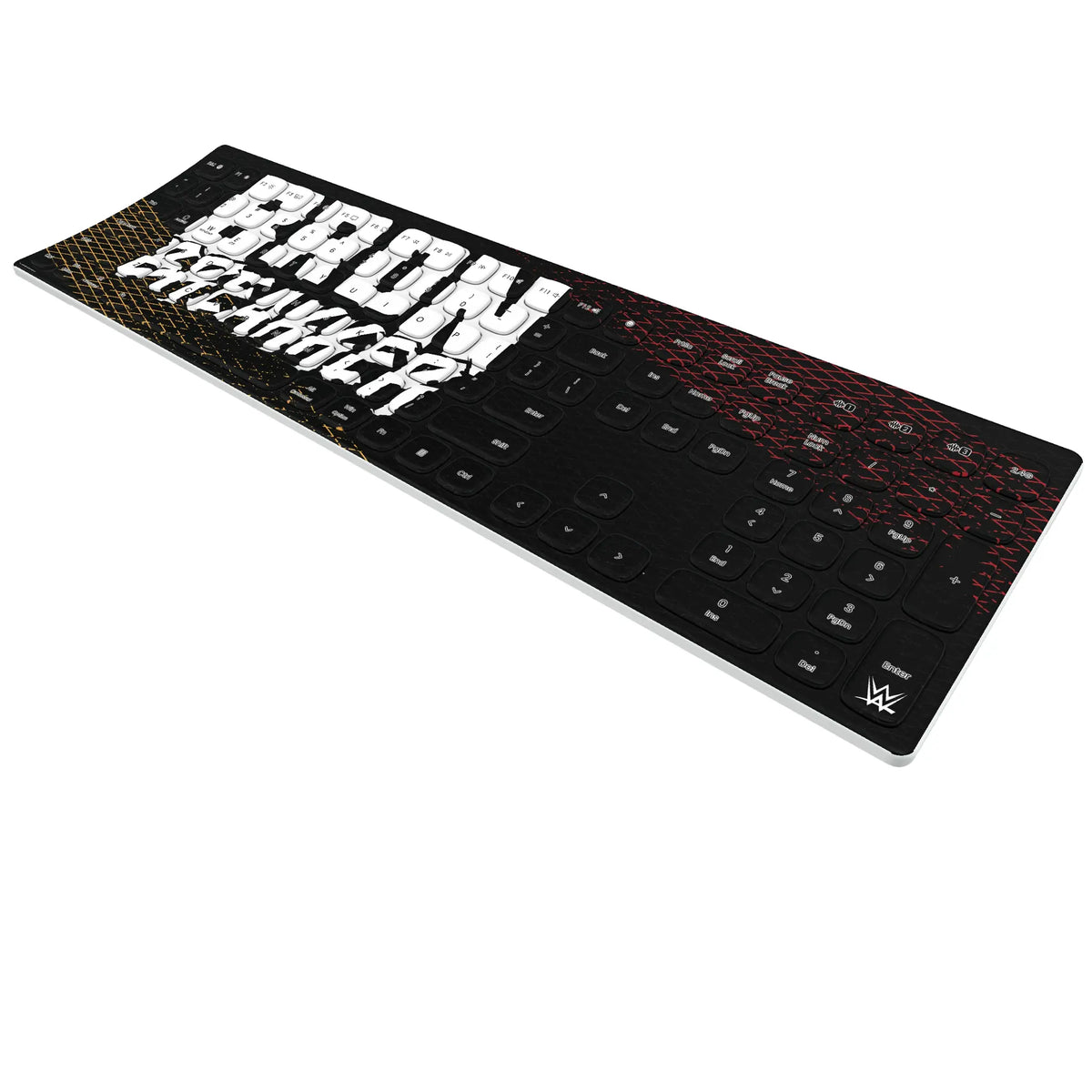 Bron Breakker Steel KKB605 Curved Wireless Keyboard - Isometric View