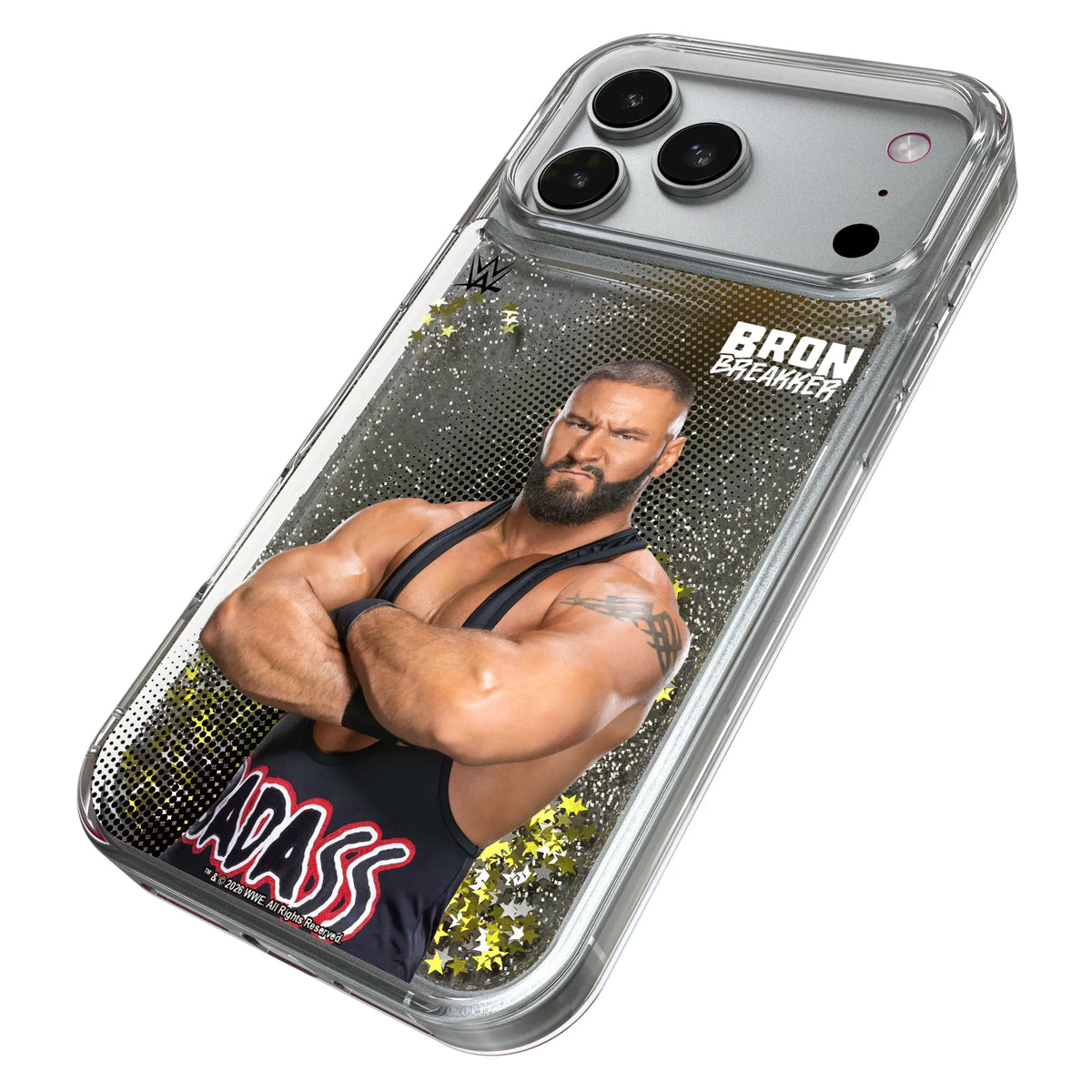 Bron Breakker Superstar iPhone Glitter Phone Case for Apple iPhone - Isometric View#Device_iPhone 17 Pro Max