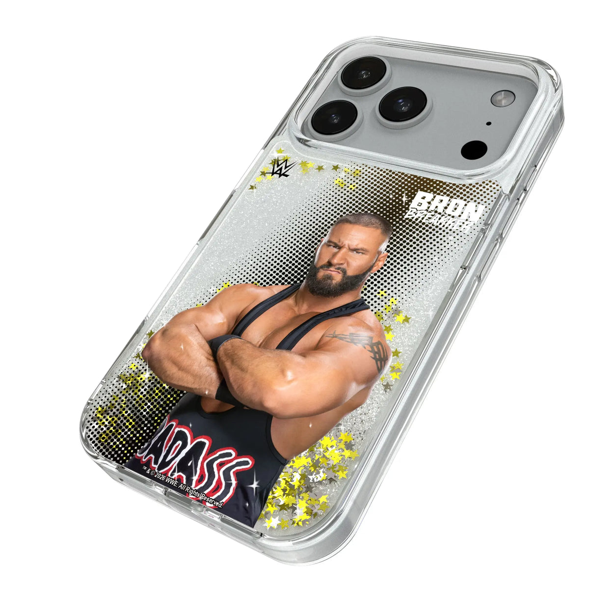 Bron Breakker Superstar iPhone Glitter Phone Case for Apple iPhone - Isometric View#Device_iPhone 18 Pro