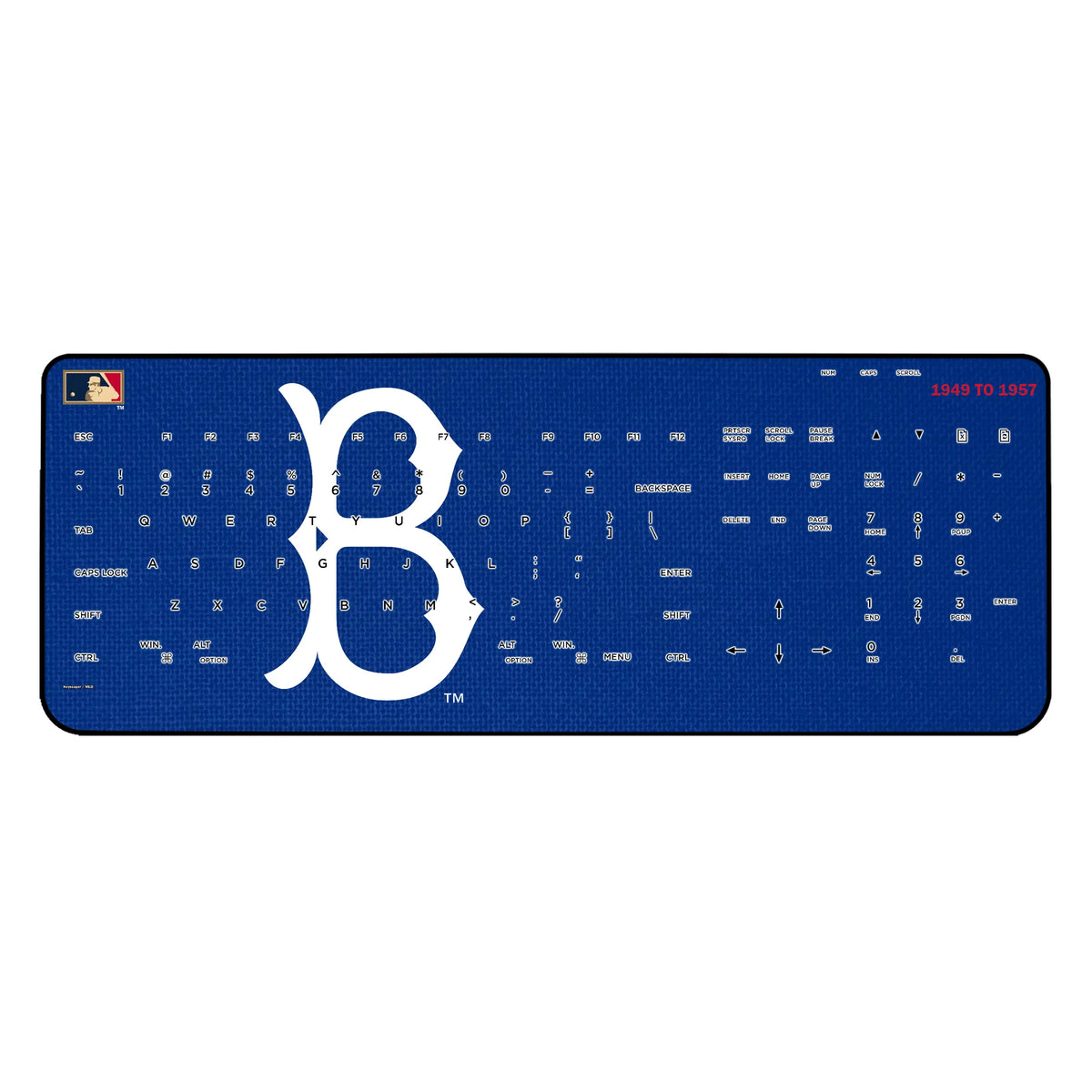 Brooklyn Dodgers 1949-1957 - Cooperstown Collection Solid Wireless USB Keyboard