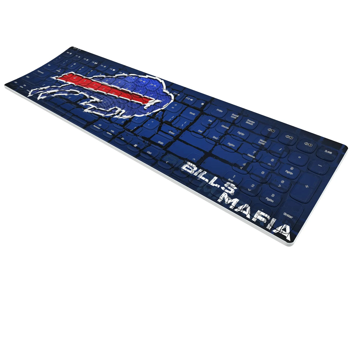 Buffalo Bills Brick KKB605 Curved Wireless Keyboard - Isometric View