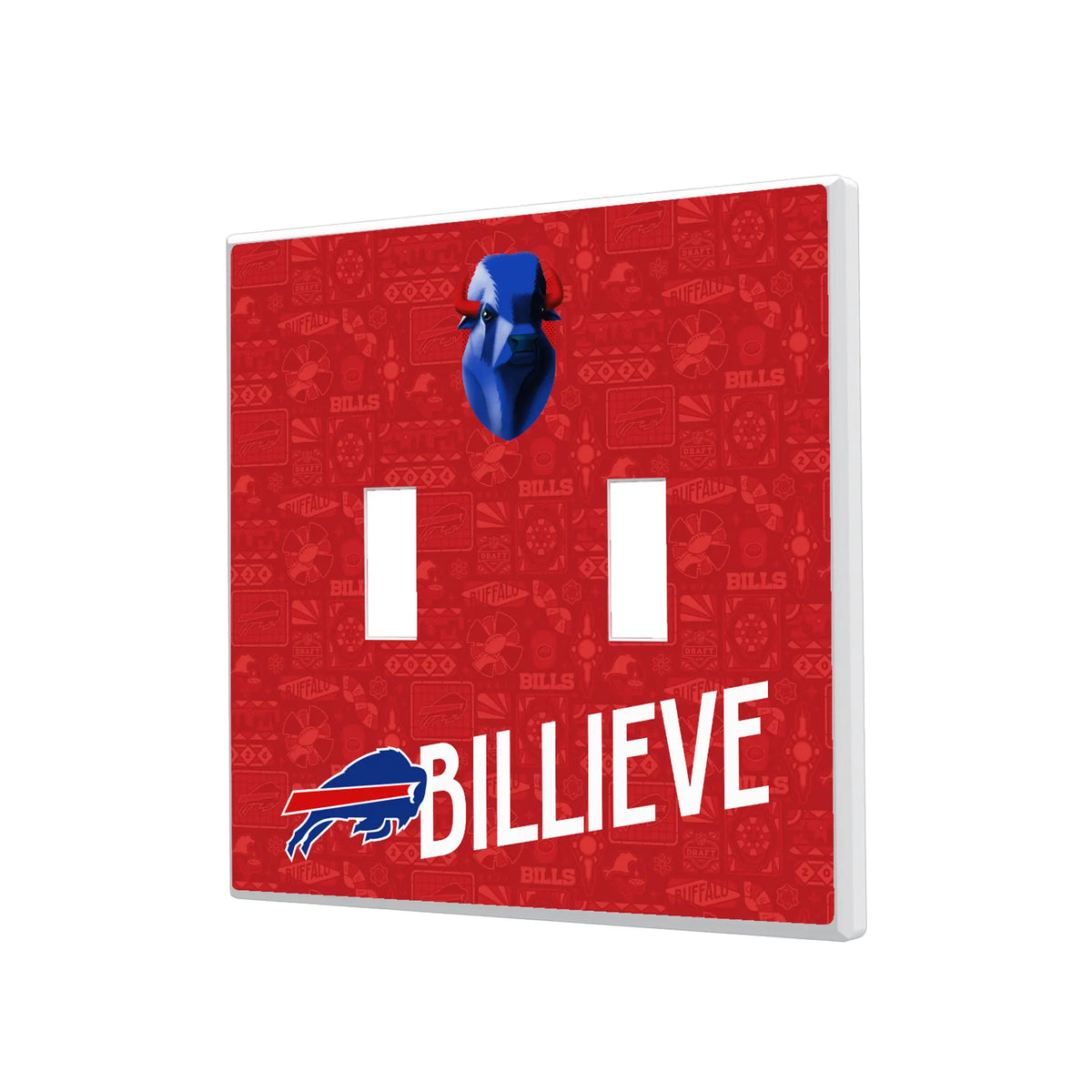 Buffalo Bills Deco Hidden-Screw Light Switch Plate#Style_Double Toggle