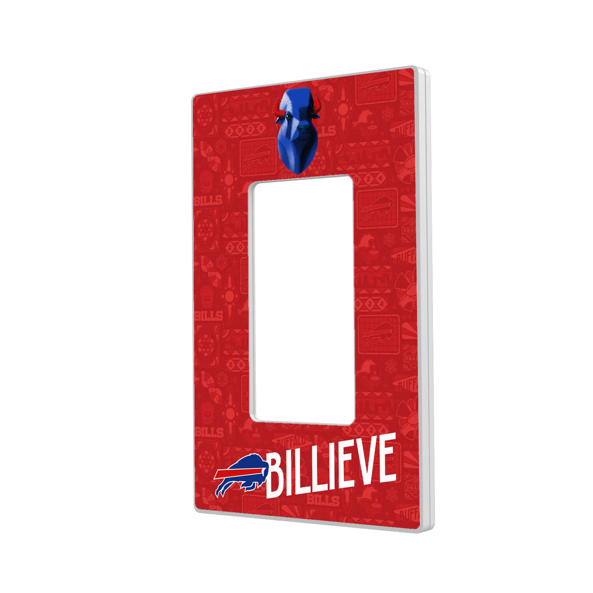 Buffalo Bills Deco Hidden-Screw Light Switch Plate#Style_Single Rocker