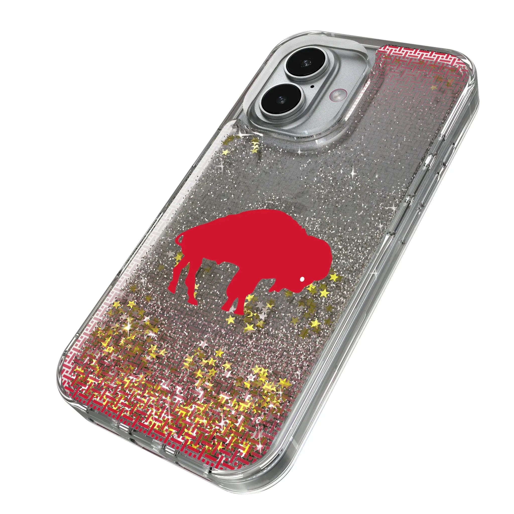 Buffalo Bills Historic Collection Linen iPhone Glitter Phone Case for Apple iPhone - Isometric View