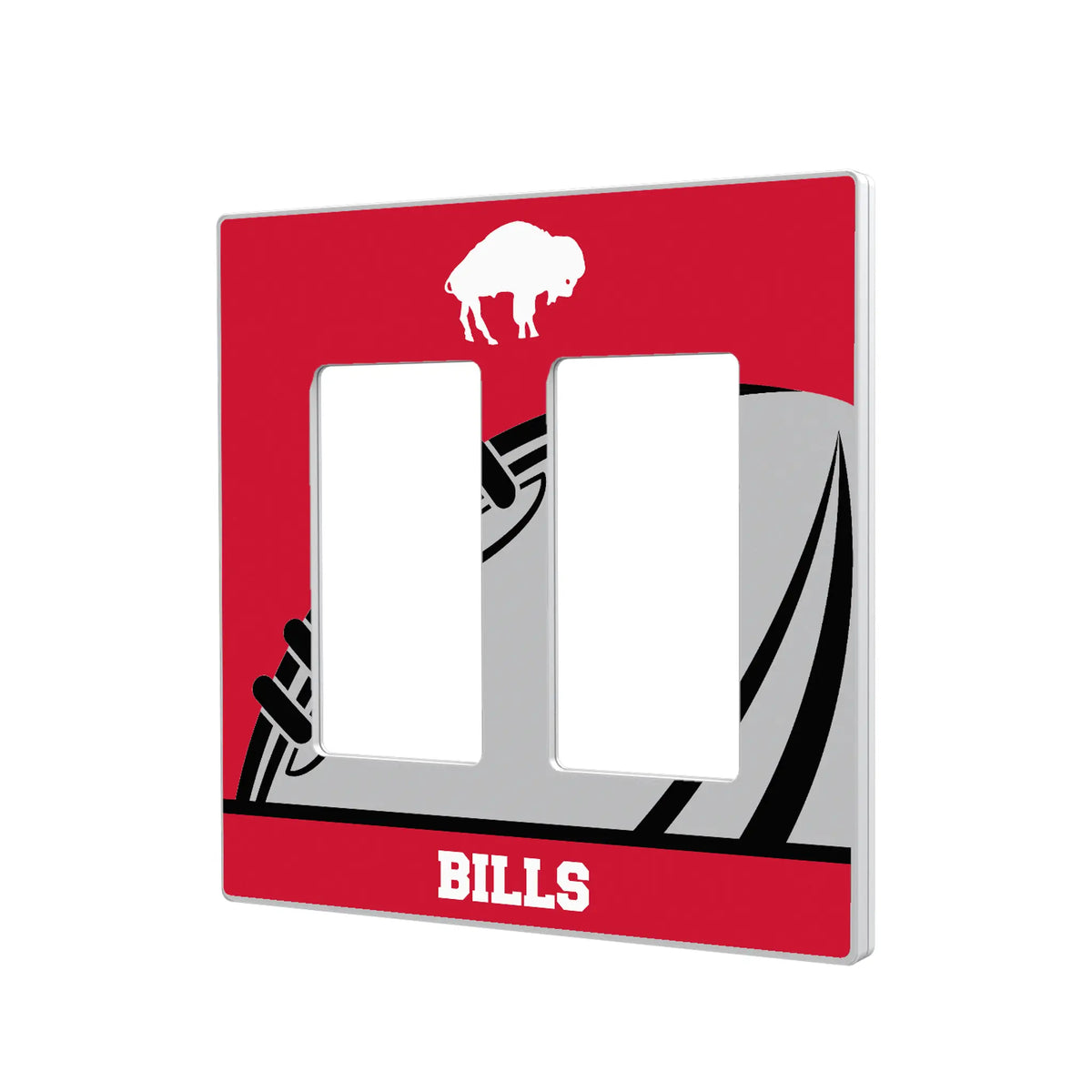 Buffalo Bills Historic Collection Passtime Hidden-Screw Light Switch Plate#Style_Double Rocker