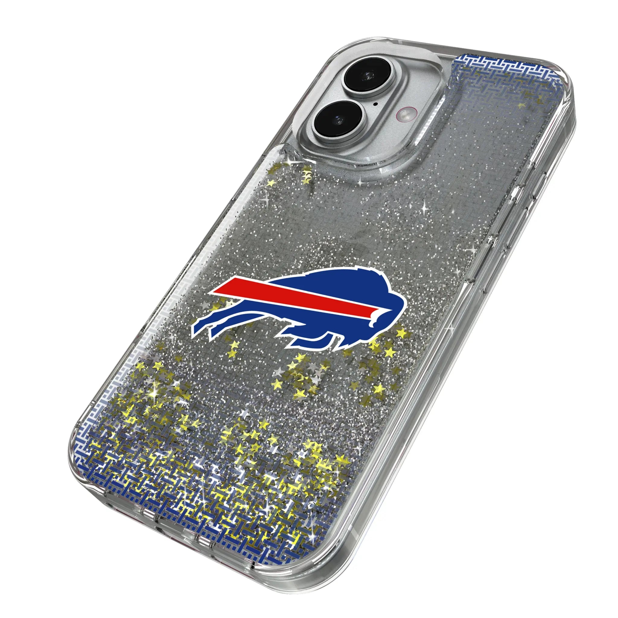 Buffalo Bills Linen iPhone Glitter Phone Case for Apple iPhone - Isometric View