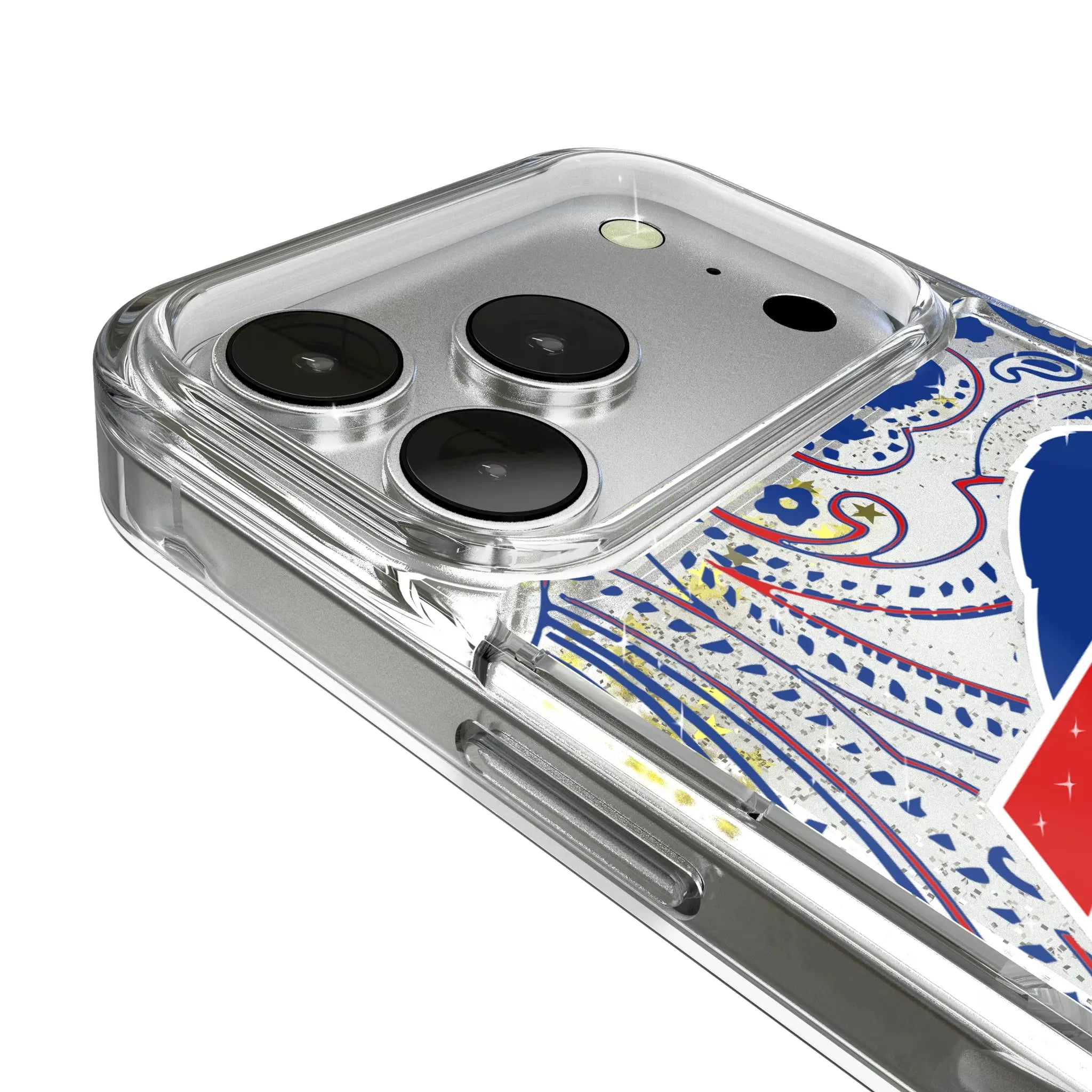 Buffalo Bills Paisley iPhone Glitter Phone Case for Apple iPhone - Detail
