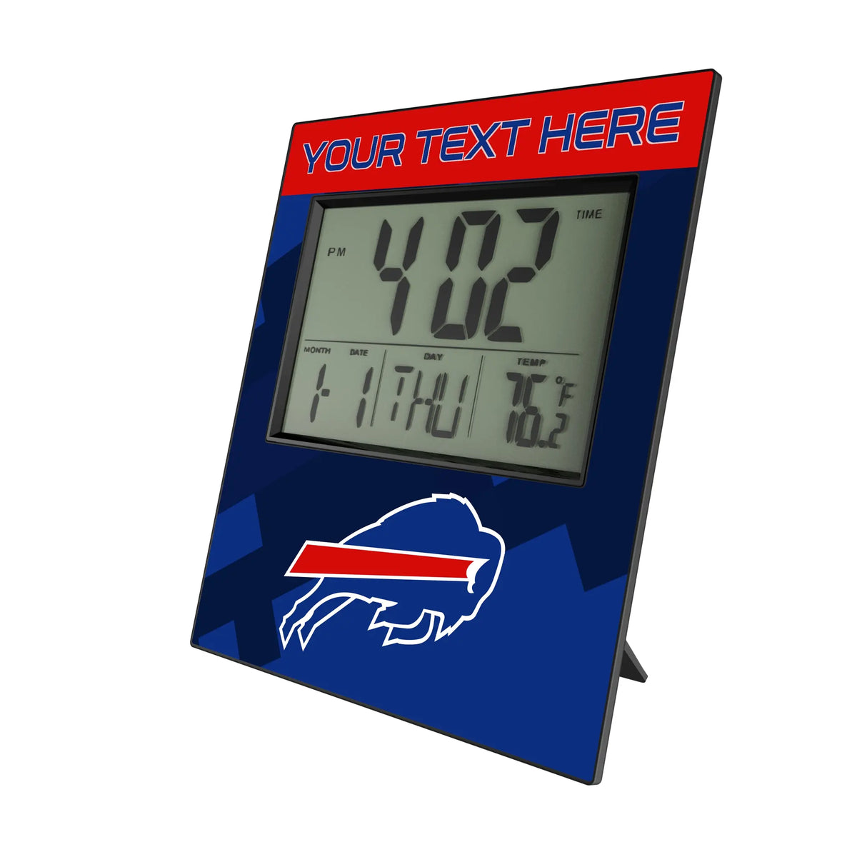 Buffalo Bills Personalized Color Block Wall Clock