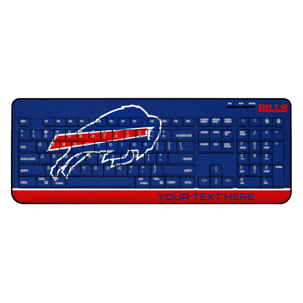 Buffalo Bills Personalized Endzone Solid Wireless USB Keyboard