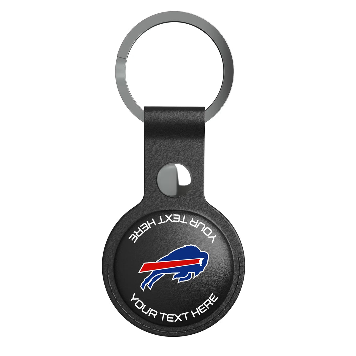 Buffalo Bills Personalized Insignia AirTag Black Airtag Holder