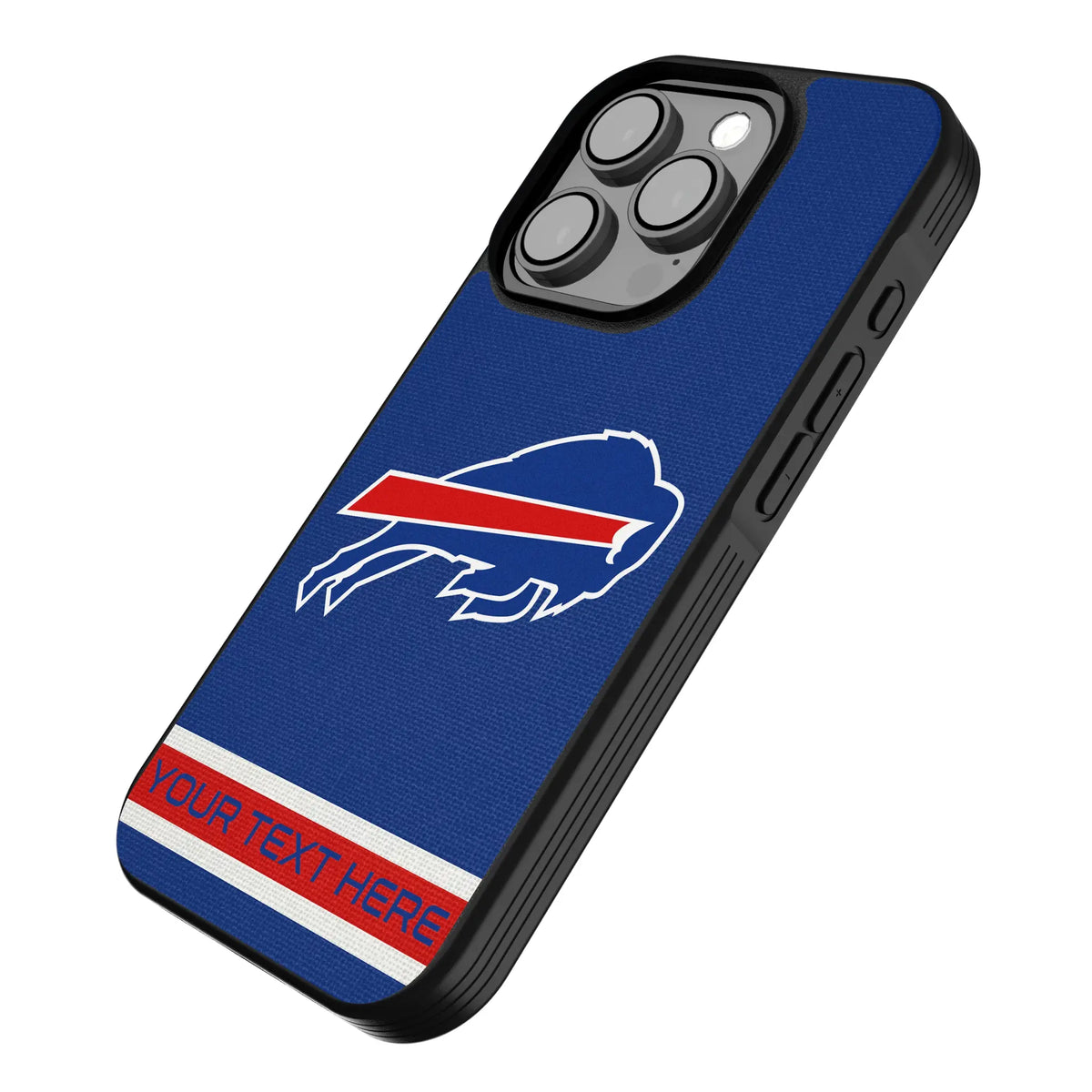 Buffalo Bills Personalized Stripe iPhone Bump Phone Case for Apple iPhone - Isometric View