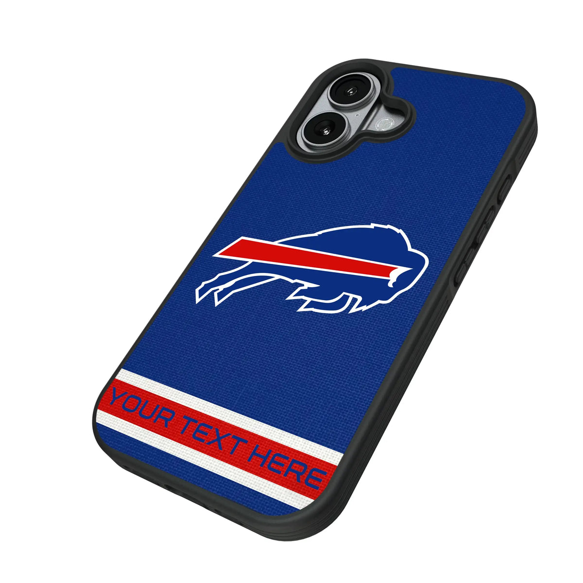 Buffalo Bills Personalized Stripe iPhone Bump Phone Case for Apple iPhone - Isometric View#Device_iPhone 17