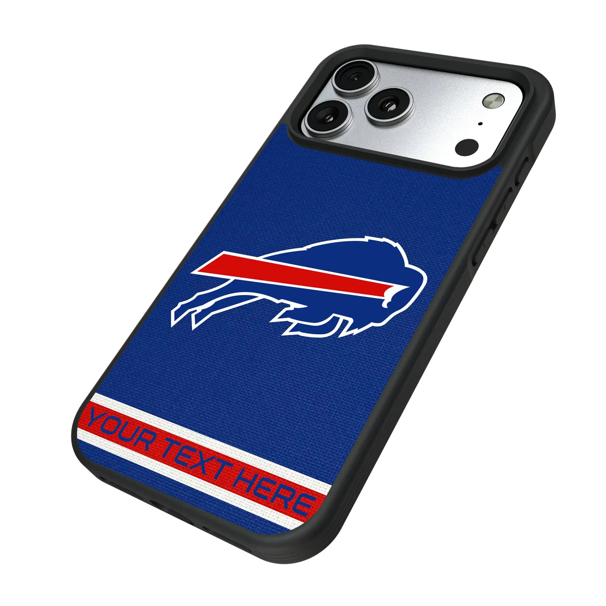 Buffalo Bills Personalized Stripe iPhone Bump Phone Case for Apple iPhone - Isometric View#Device_iPhone 17 Pro Max