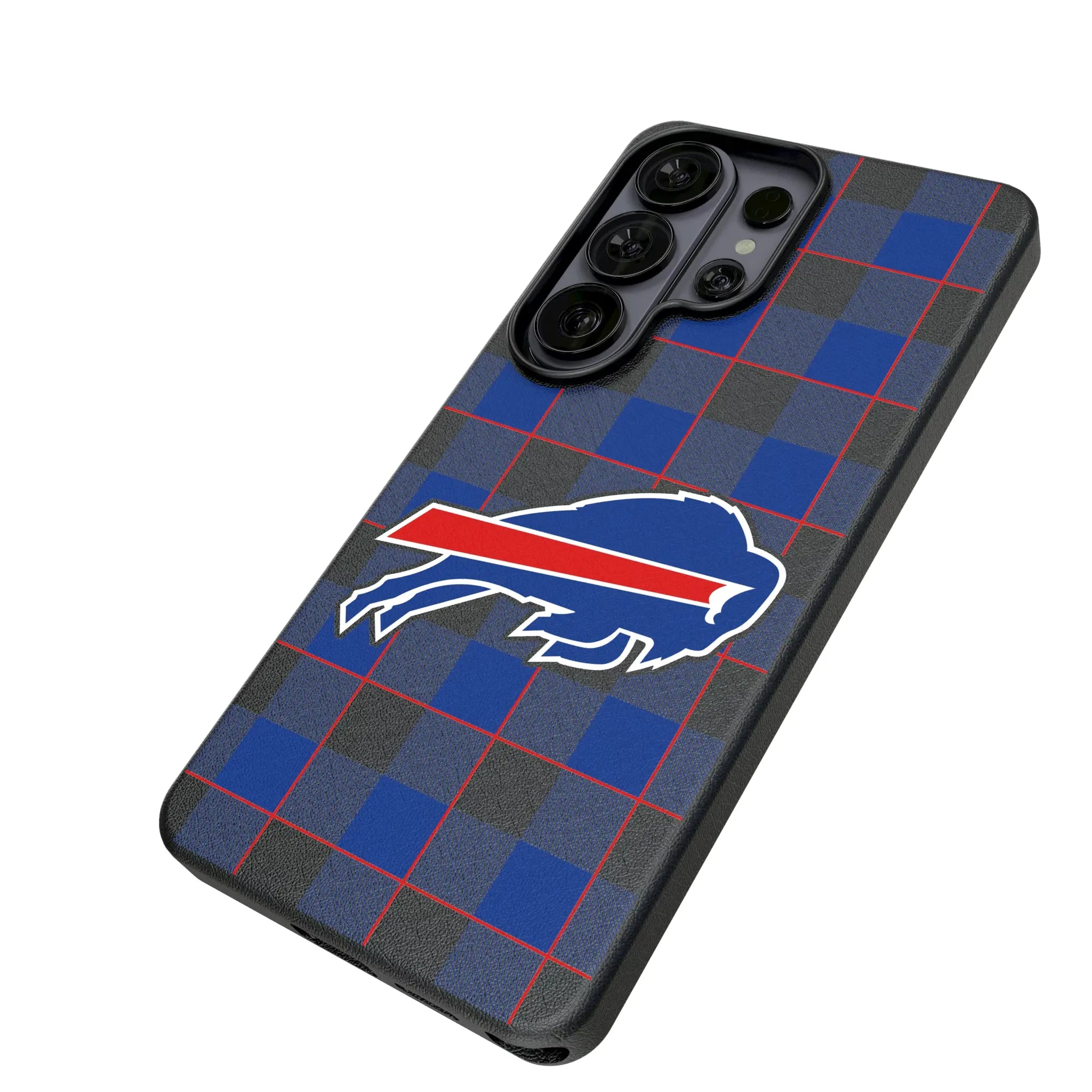 Buffalo Bills Plaid Galaxy MagSafe Compatible Phone Case for Samsung Galaxy - Isometric View#Device_Galaxy S26 Ultra
