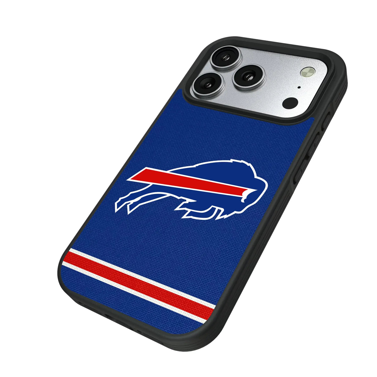 Buffalo Bills Stripe iPhone Bump Phone Case for Apple iPhone - Isometric View#Device_iPhone 17 Pro
