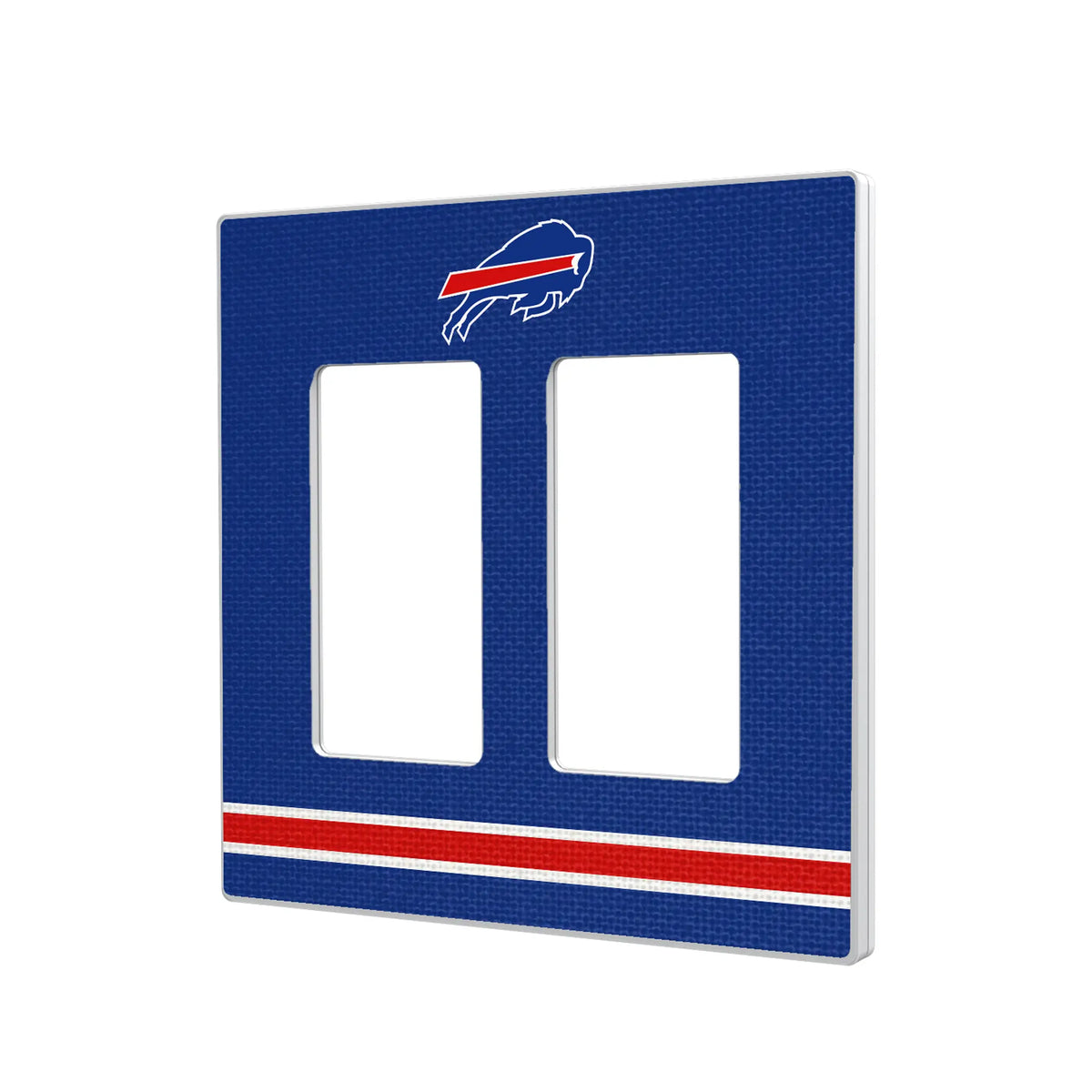 Buffalo Bills Stripe Hidden-Screw Light Switch Plate#Style_Double Rocker