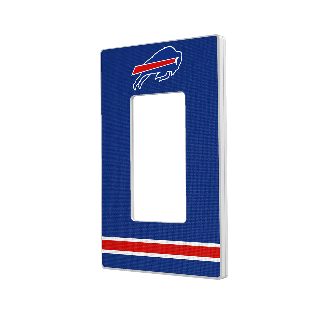 Buffalo Bills Stripe Hidden-Screw Light Switch Plate#Style_Single Rocker