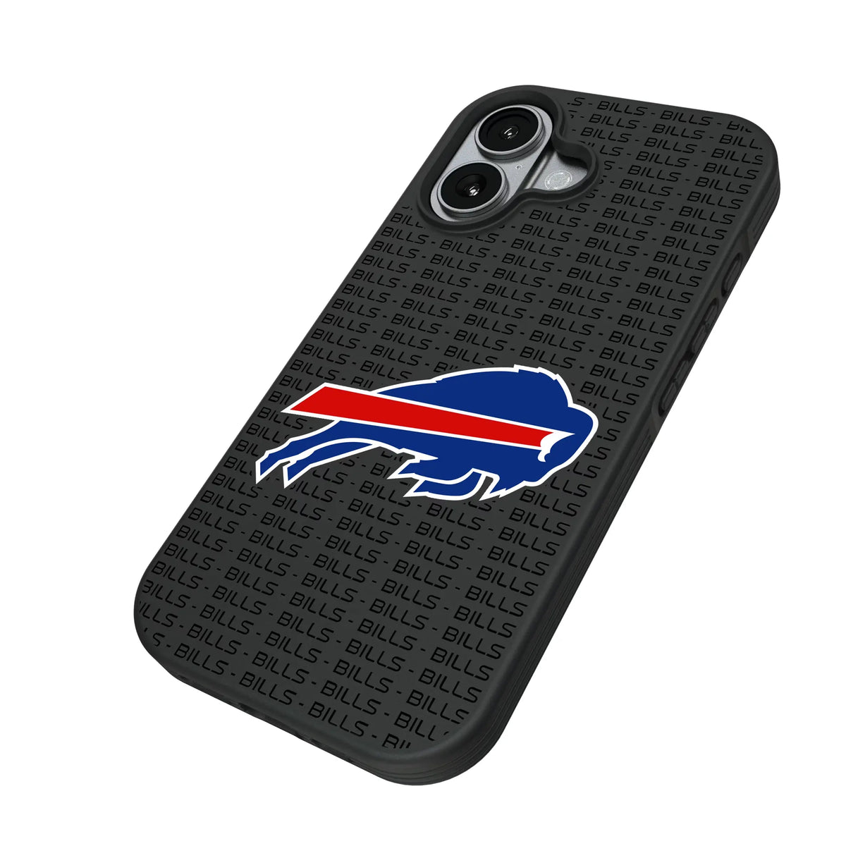 Buffalo Bills Text Backdrop iPhone Bump Phone Case for Apple iPhone - Isometric View#Device_iPhone 17