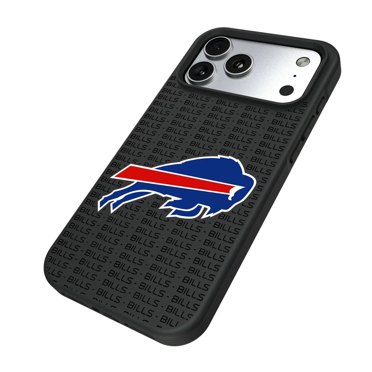 Buffalo Bills Text Backdrop iPhone Bump Phone Case for Apple iPhone - Isometric View#Device_iPhone 17 Pro Max