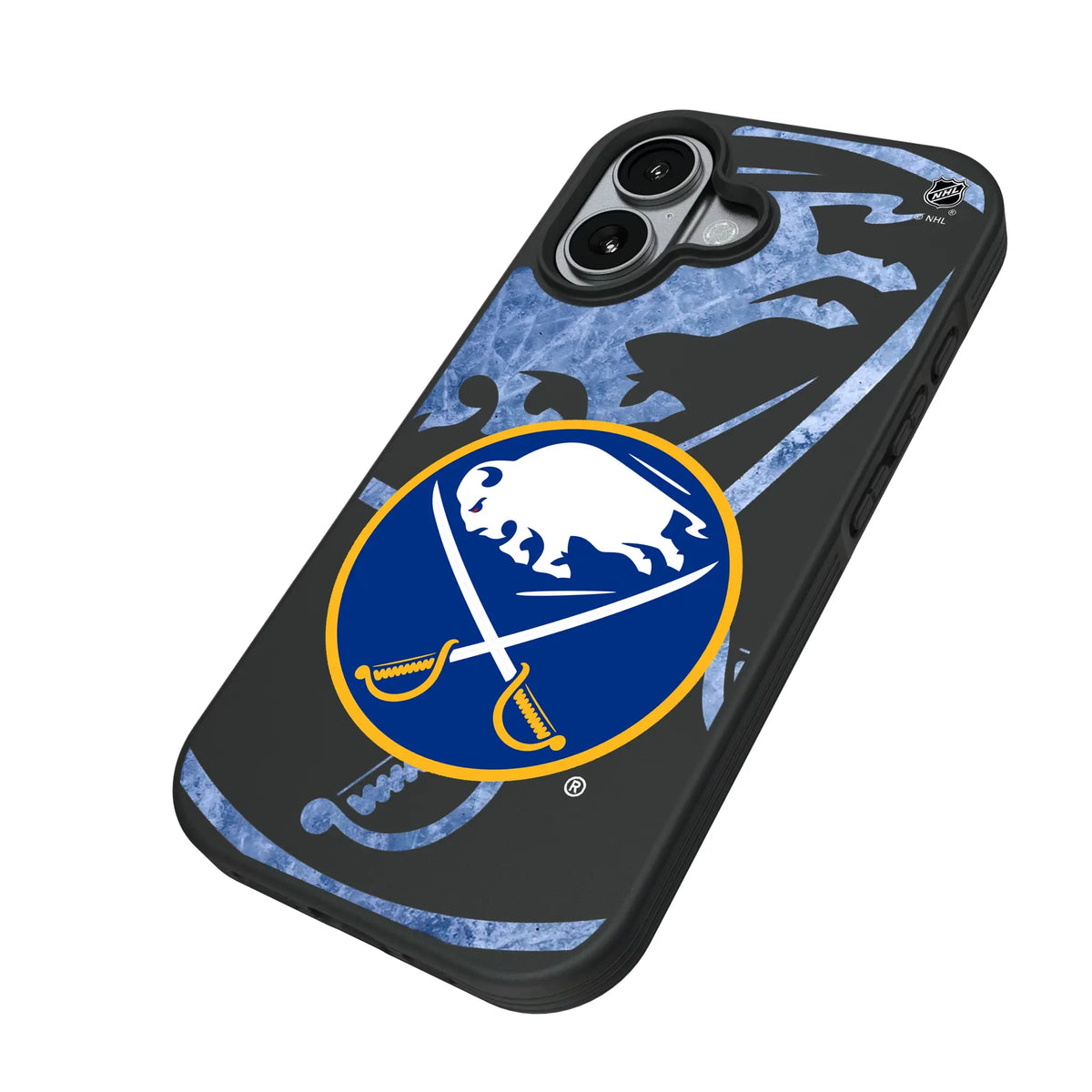 Buffalo Sabres Ice Tilt iPhone Bump Phone Case for Apple iPhone - Isometric View#Device_iPhone 17