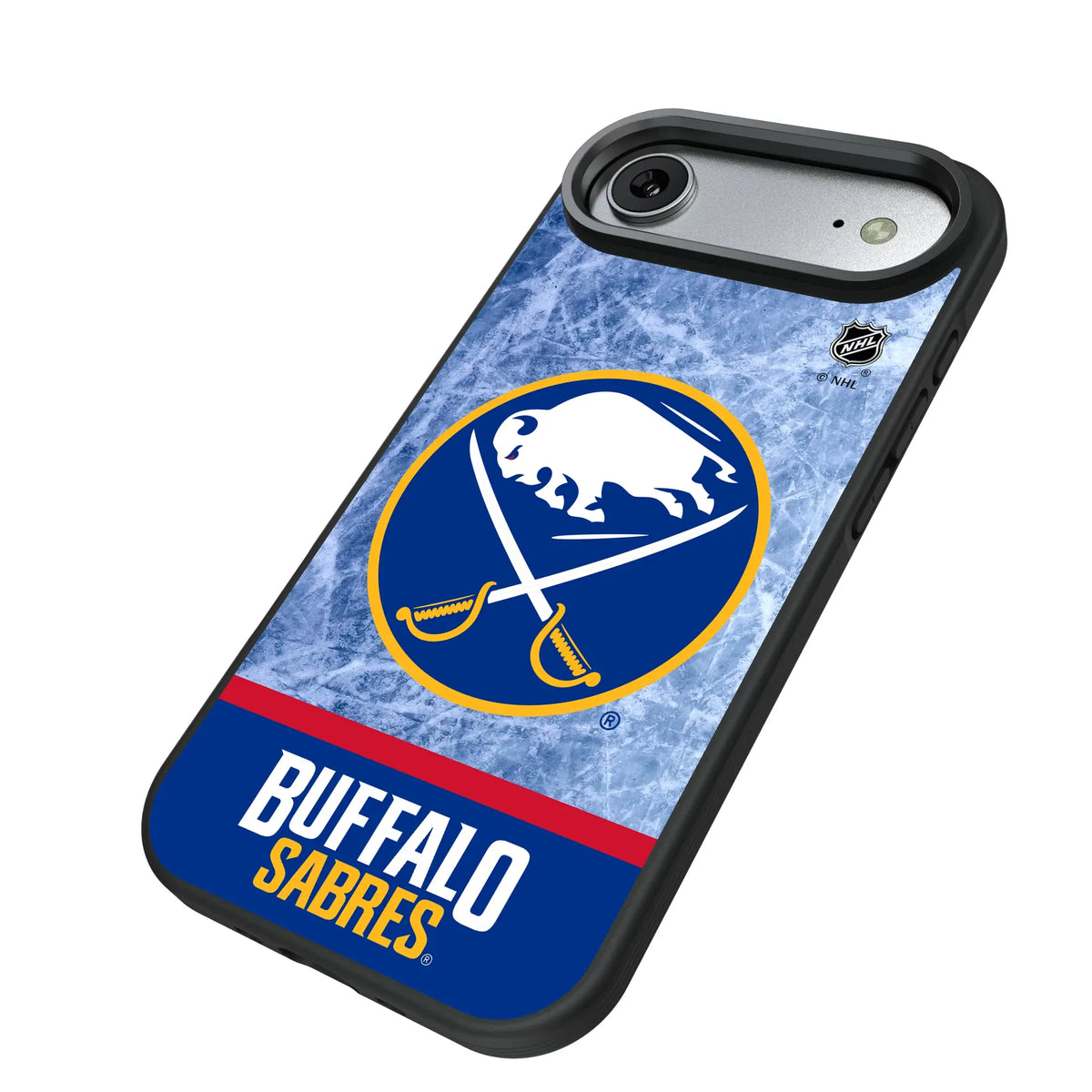 Buffalo Sabres Ice Wordmark iPhone Bump Phone Case for Apple iPhone - Isometric View#Device_iPhone Air