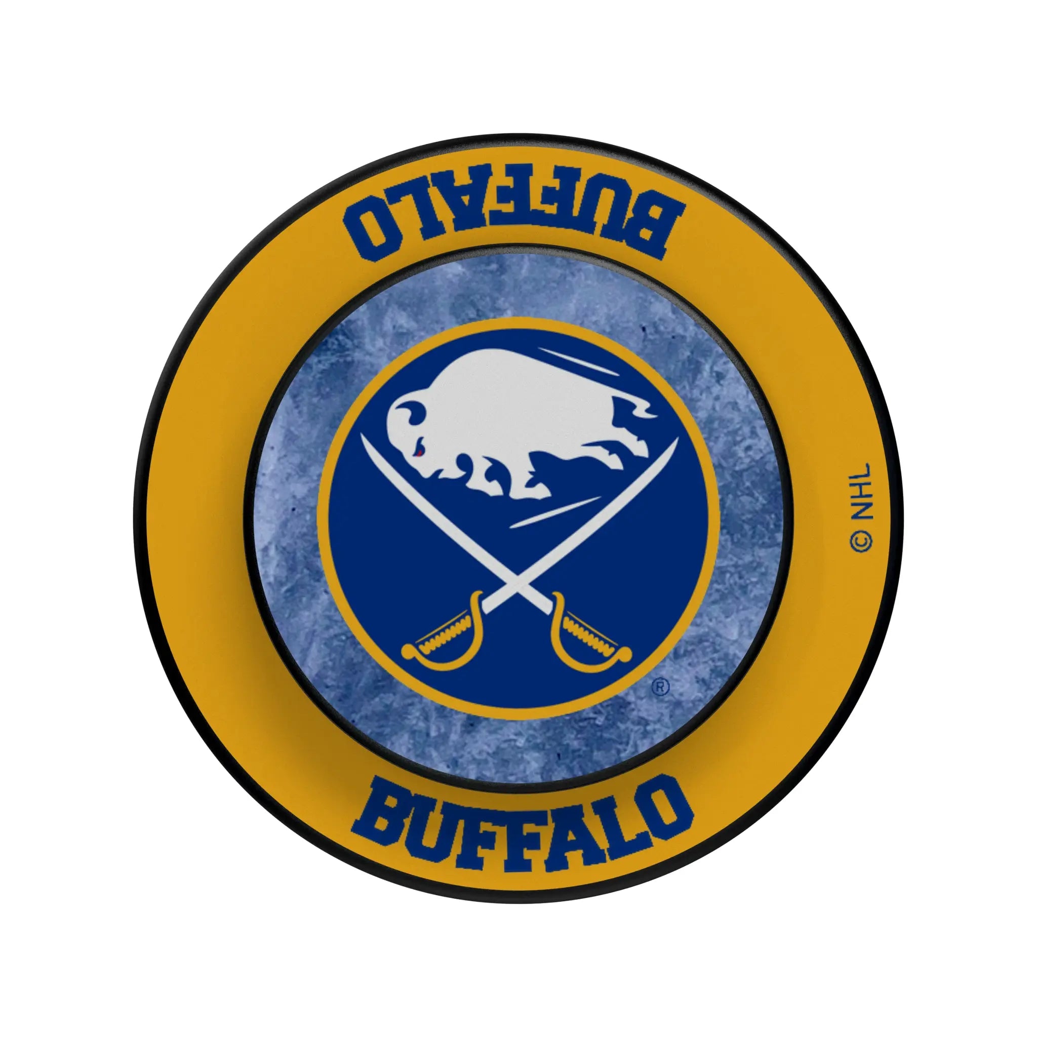 Buffalo Sabres Ice Wordmark Popsockets Round Magnetic