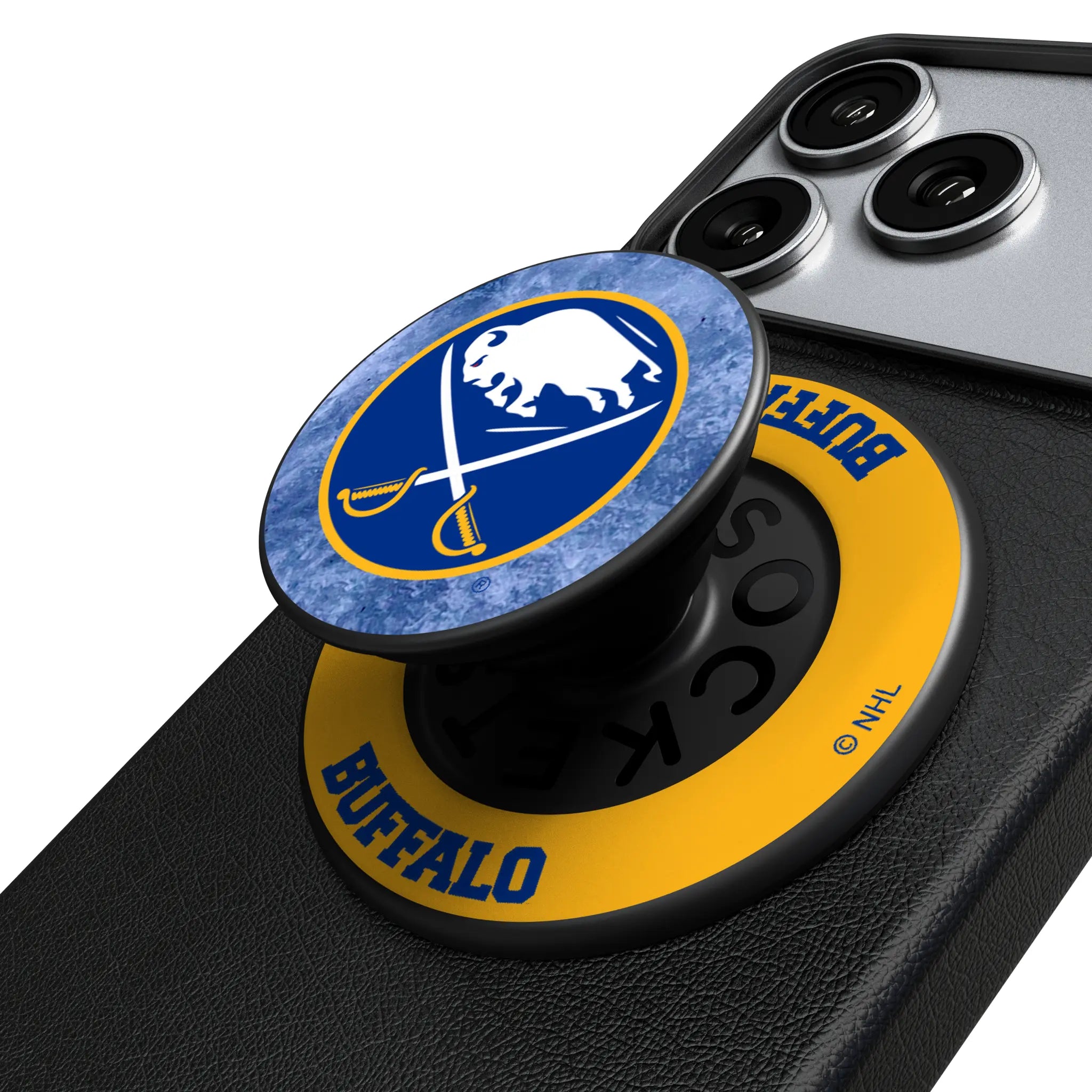 Buffalo Sabres Ice Wordmark Popsockets Round Magnetic