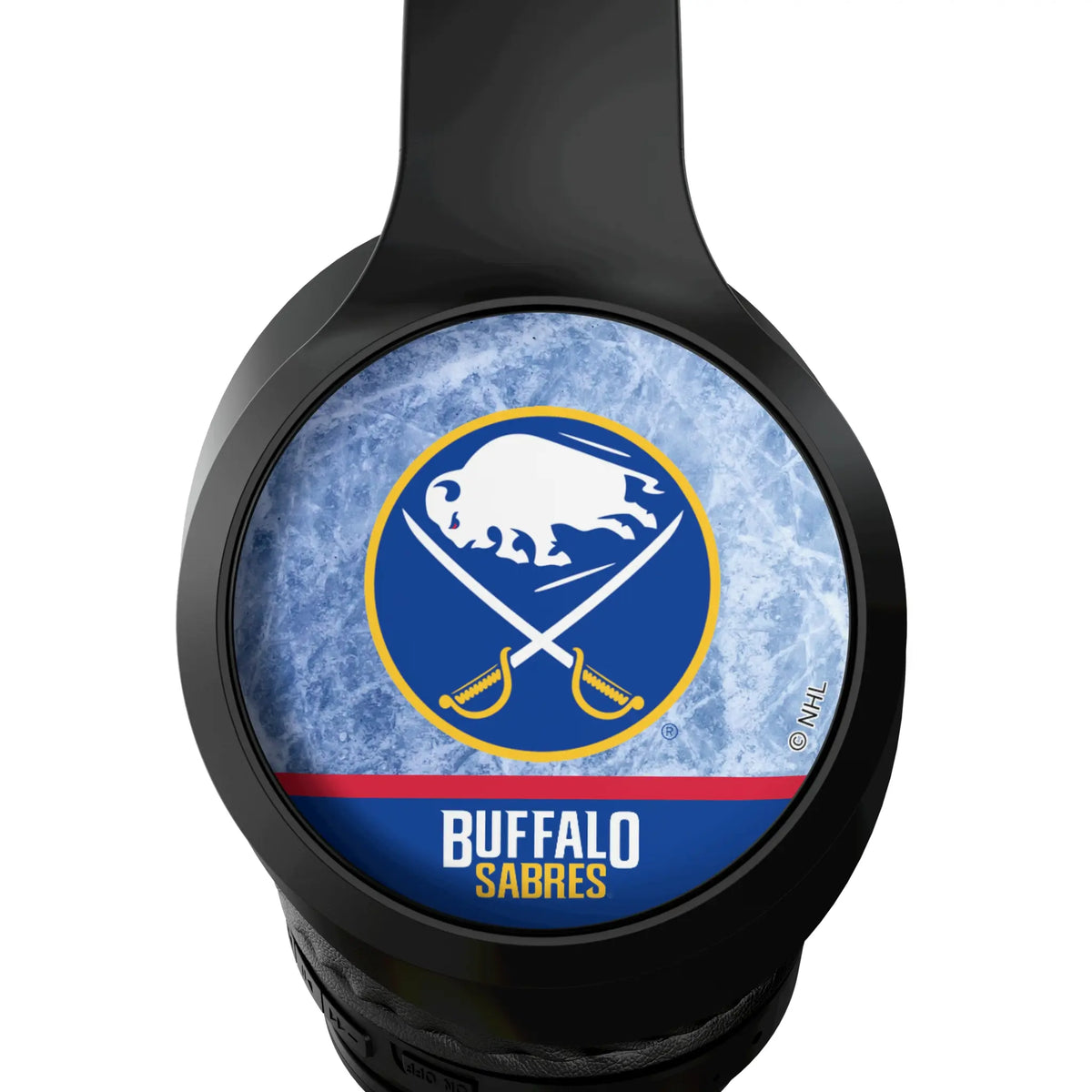 Buffalo Sabres Ice Wordmark Wireless Over-Ear Headphones With Case - Detail