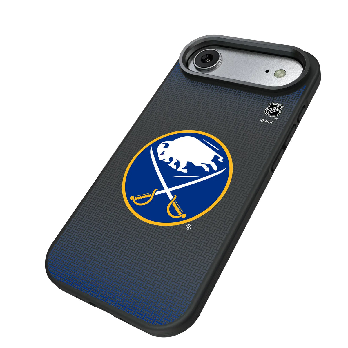 Buffalo Sabres Linen iPhone Bump Phone Case for Apple iPhone - Isometric View#Device_iPhone Air