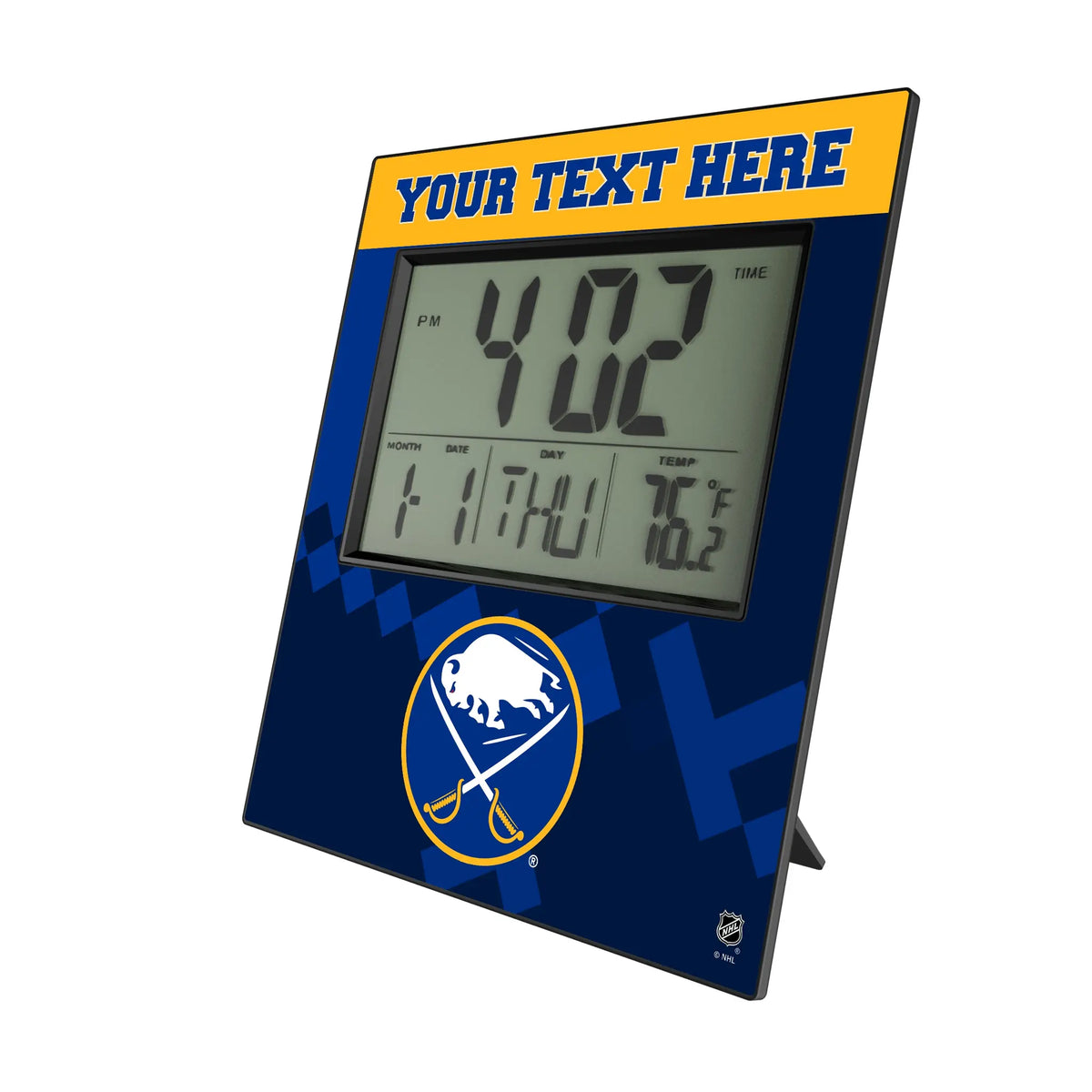 Buffalo Sabres Personalized Color Block Wall Clock