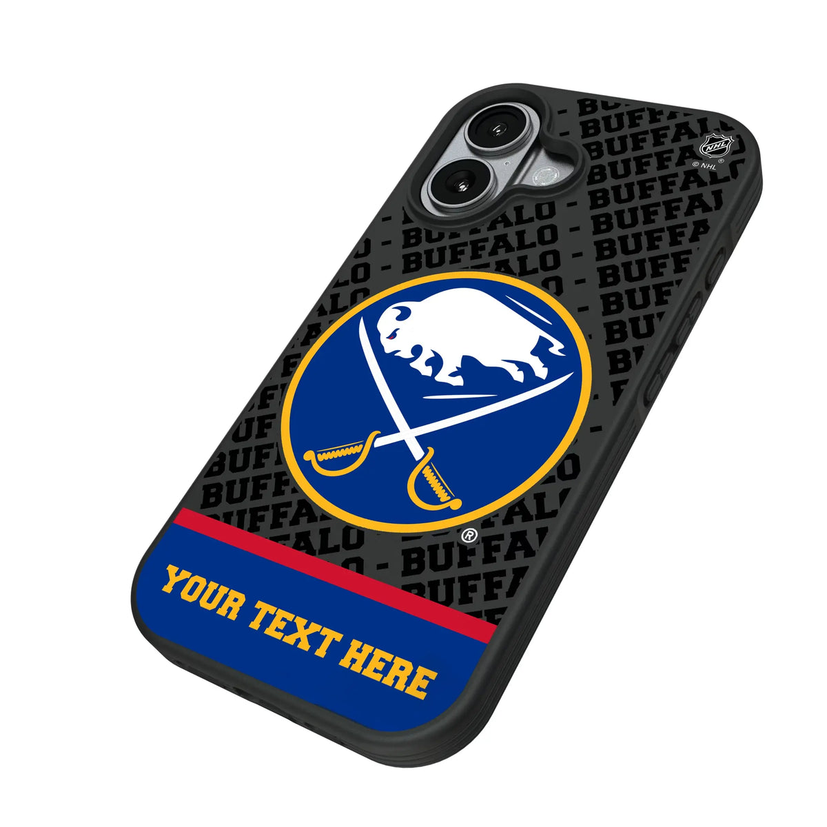 Buffalo Sabres Personalized EndZone Plus iPhone Bump Phone Case for Apple iPhone - Isometric View#Device_iPhone 17