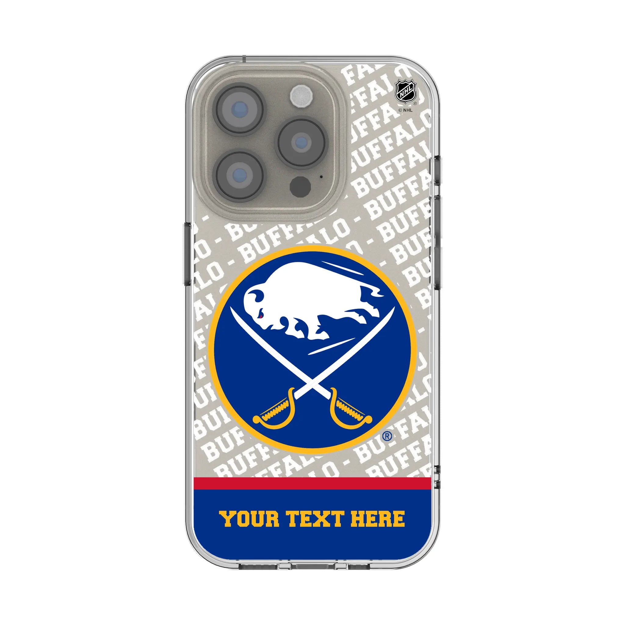 Buffalo Sabres Personalized EndZone Plus iPhone Clear Phone Case for Apple iPhone