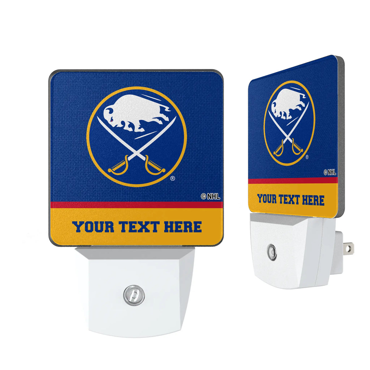 Buffalo Sabres Personalized Endzone Solid Night Light 2-Pack