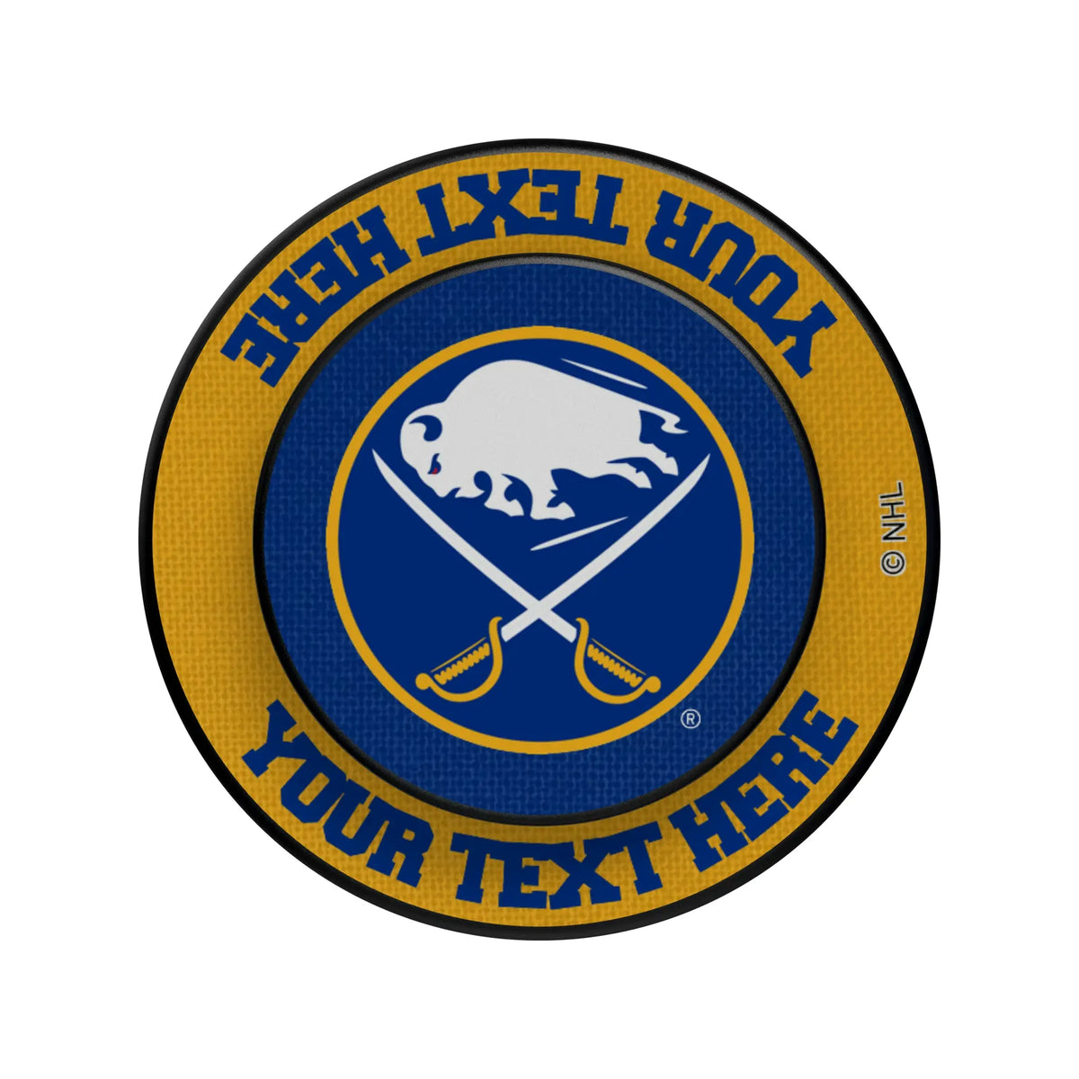 Buffalo Sabres Personalized Endzone Solid Popsockets Round Magnetic