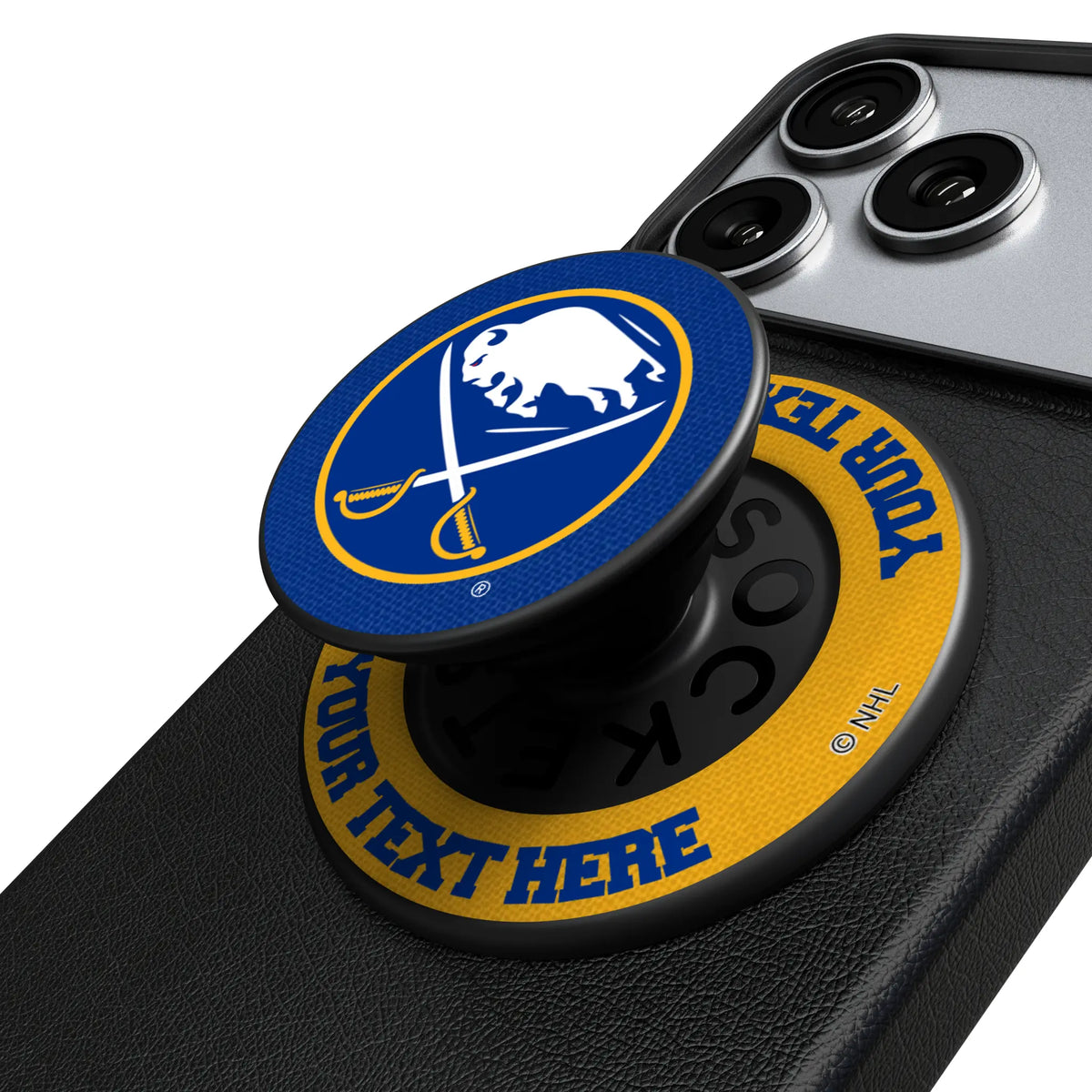 Buffalo Sabres Personalized Endzone Solid Popsockets Round Magnetic
