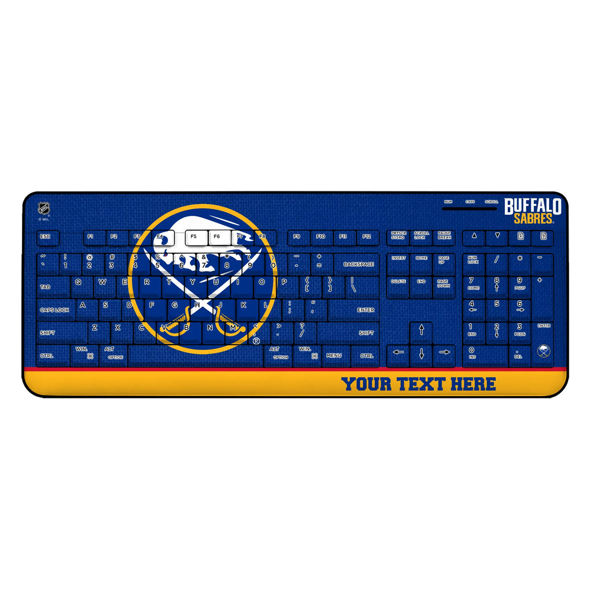 Buffalo Sabres Personalized Endzone Solid Wireless USB Keyboard