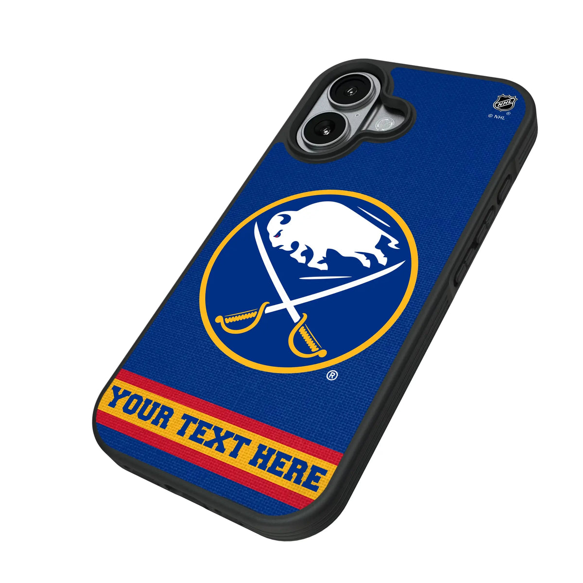 Buffalo Sabres Personalized Stripe iPhone Bump Phone Case for Apple iPhone - Isometric View#Device_iPhone 17