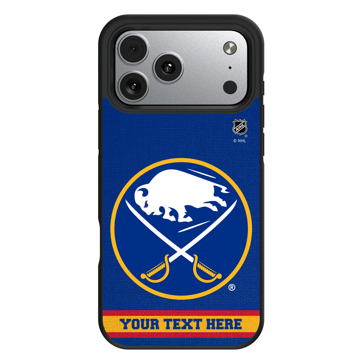 Buffalo Sabres Personalized Stripe iPhone Bump Phone Case for Apple iPhone#Device_iPhone 17 Pro Max