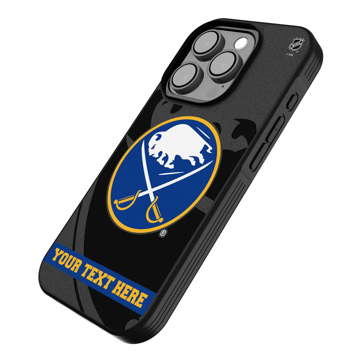 Buffalo Sabres Personalized Tilt iPhone Bump Phone Case for Apple iPhone - Isometric View