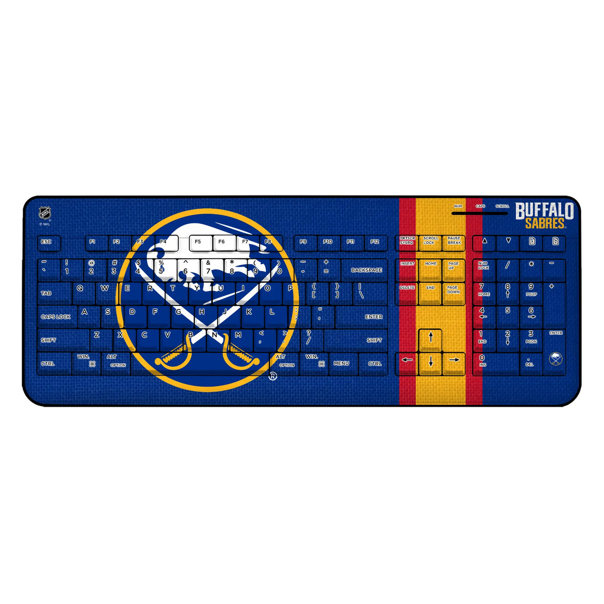 Buffalo Sabres Stripe Wireless USB Keyboard