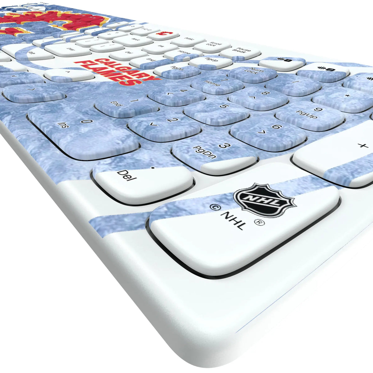 Calgary Flames Ice Tilt KKB605 Curved Wireless Keyboard - Detail