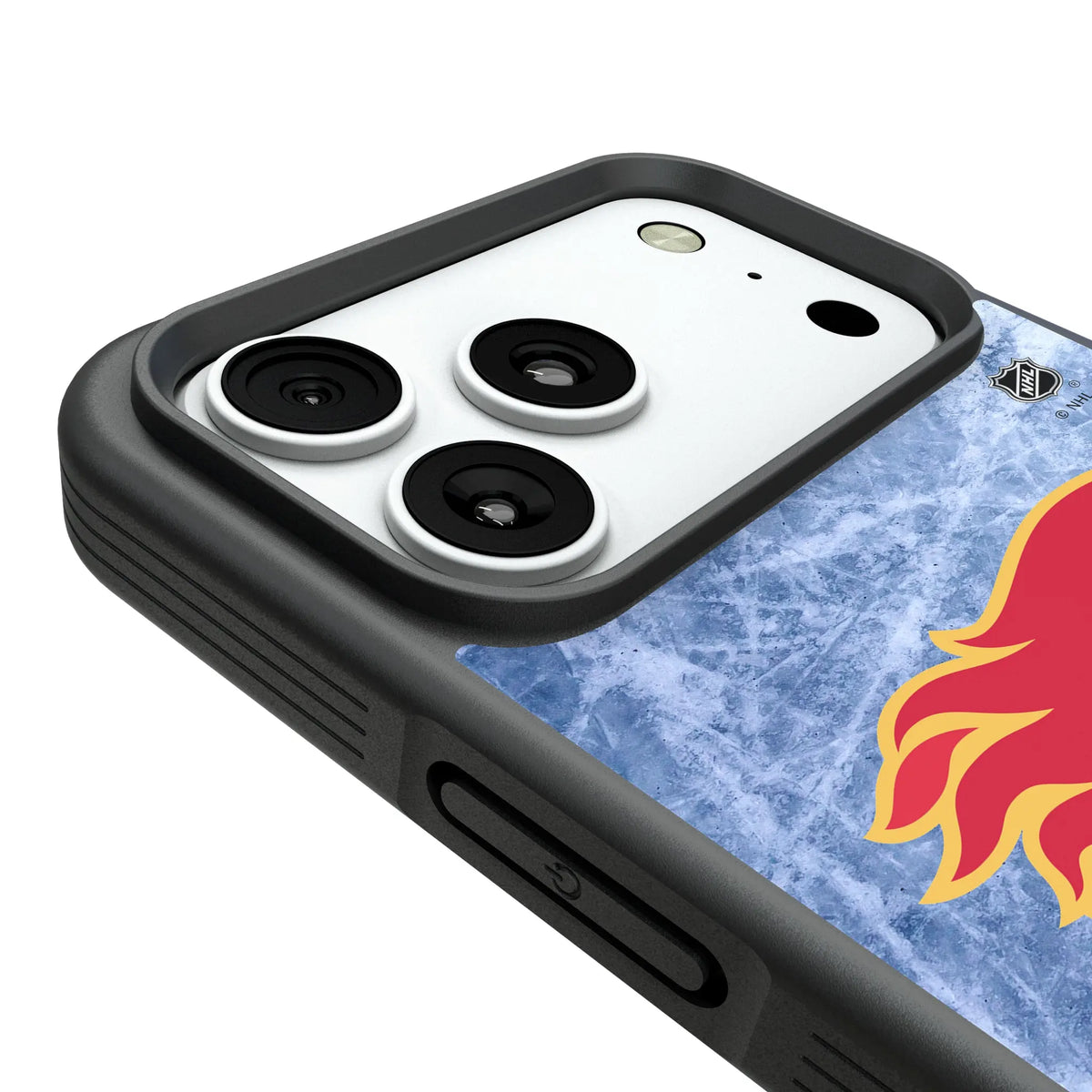 Calgary Flames Ice Wordmark iPhone Bump Phone Case for Apple iPhone - Detail#Device_iPhone 18 Pro Max