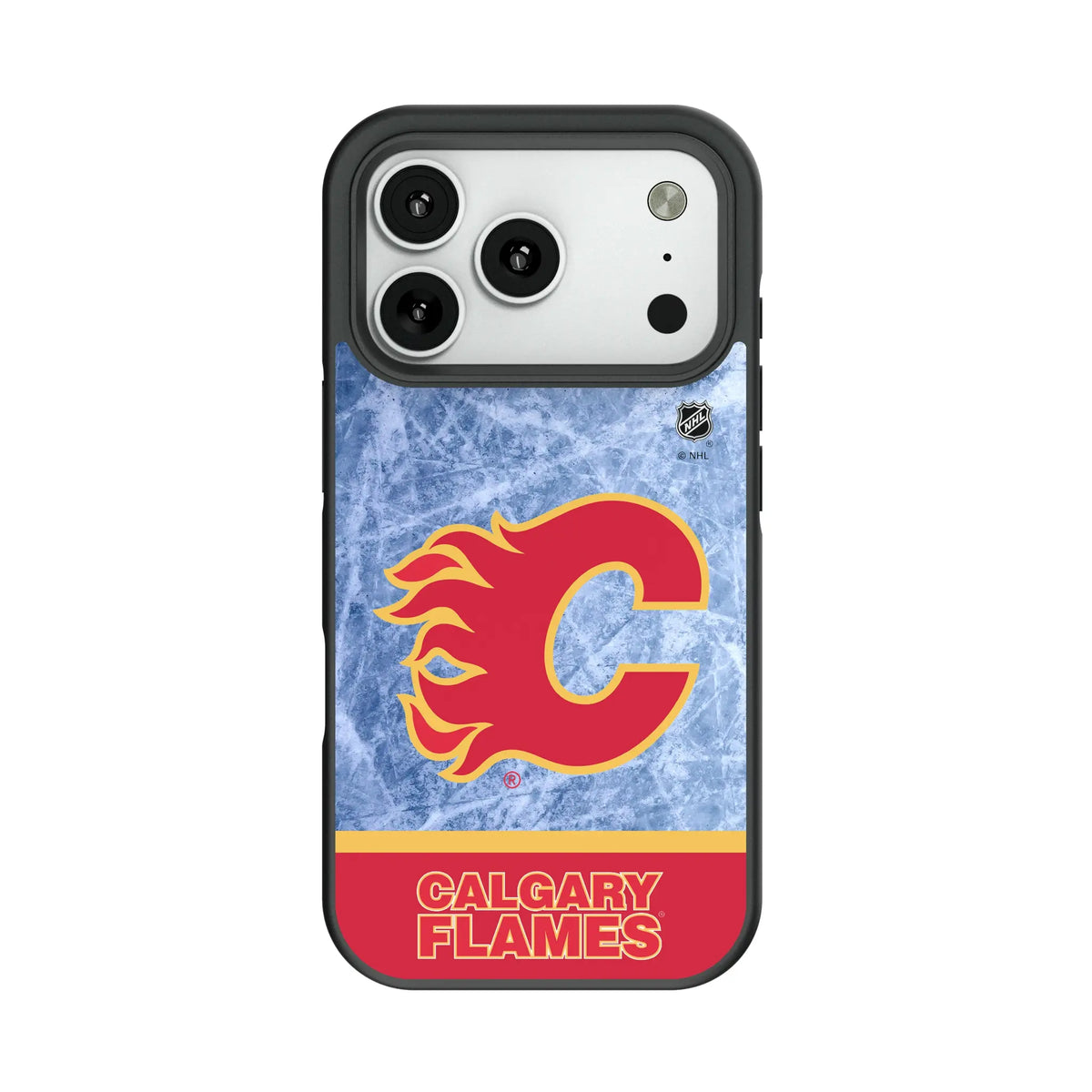 Calgary Flames Ice Wordmark Bump Phone Case for Apple iPhone