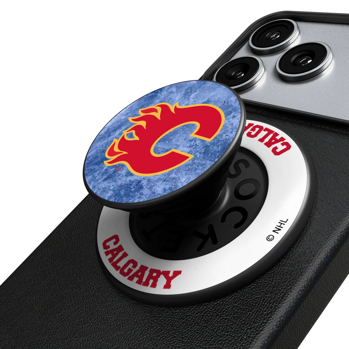 Calgary Flames Ice Wordmark Popsockets Round Magnetic