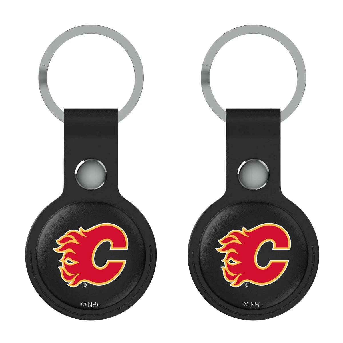 Calgary Flames Insignia AirTag Black Airtag Holder 2-Pack