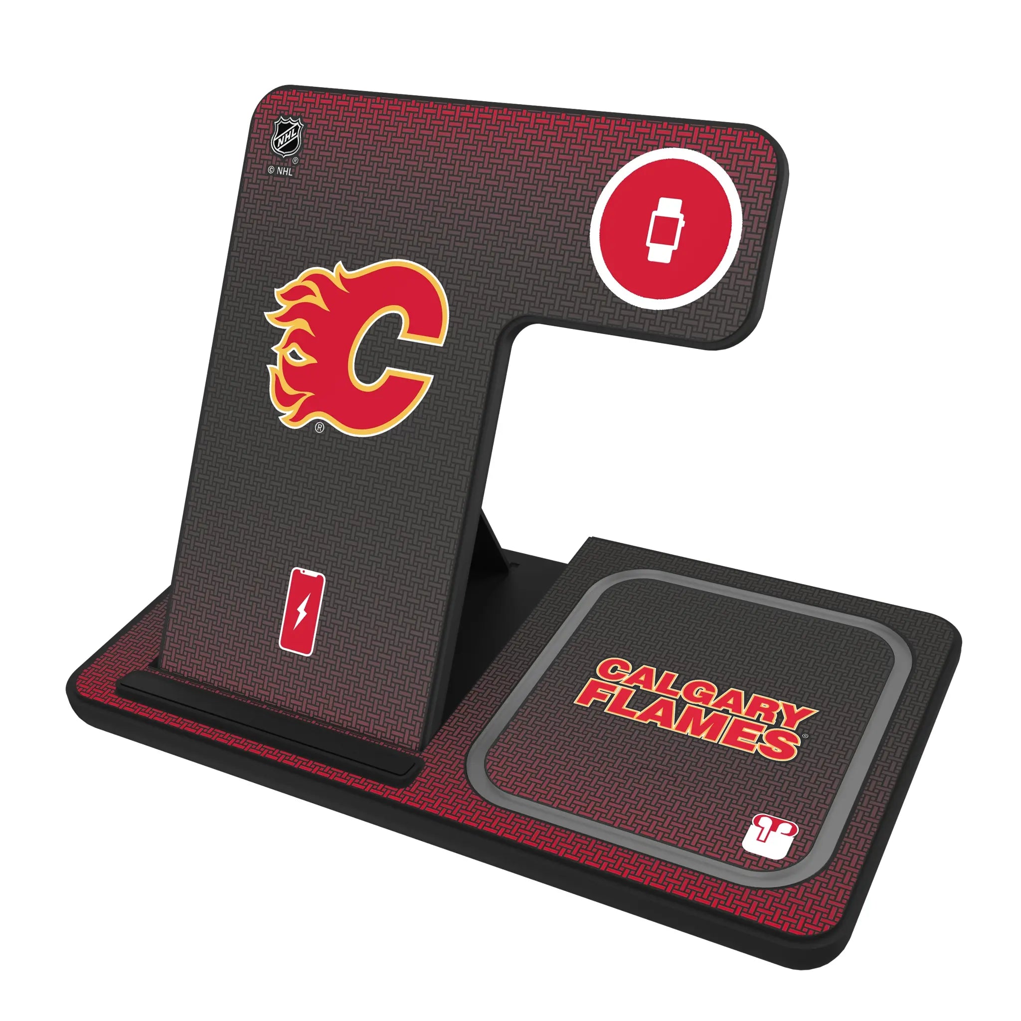 Calgary Flames Linen 3 in 1 Charging Station