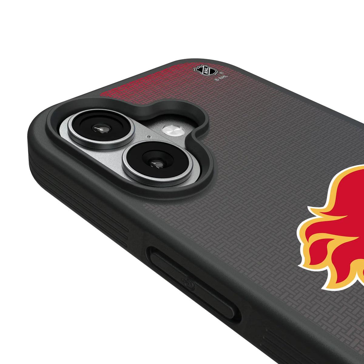 Calgary Flames Linen iPhone Bump Phone Case for Apple iPhone - Detail#Device_iPhone 17