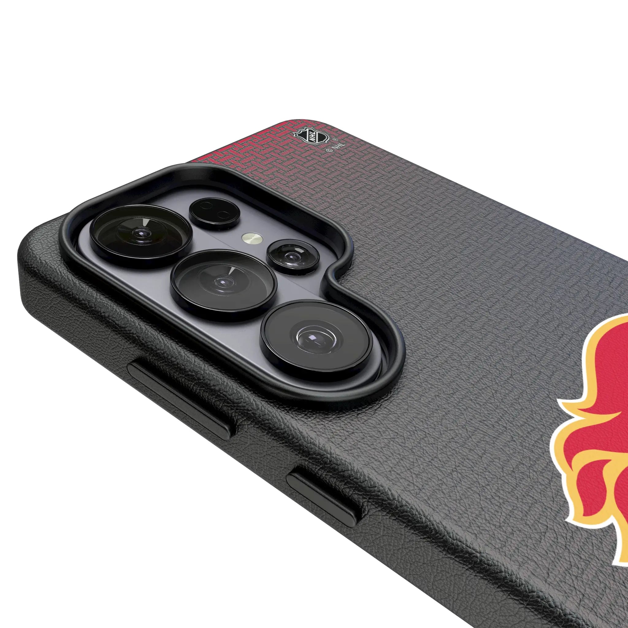 Calgary Flames Linen Galaxy MagSafe Compatible Phone Case for Samsung Galaxy - Detail#Device_Galaxy S26 Ultra