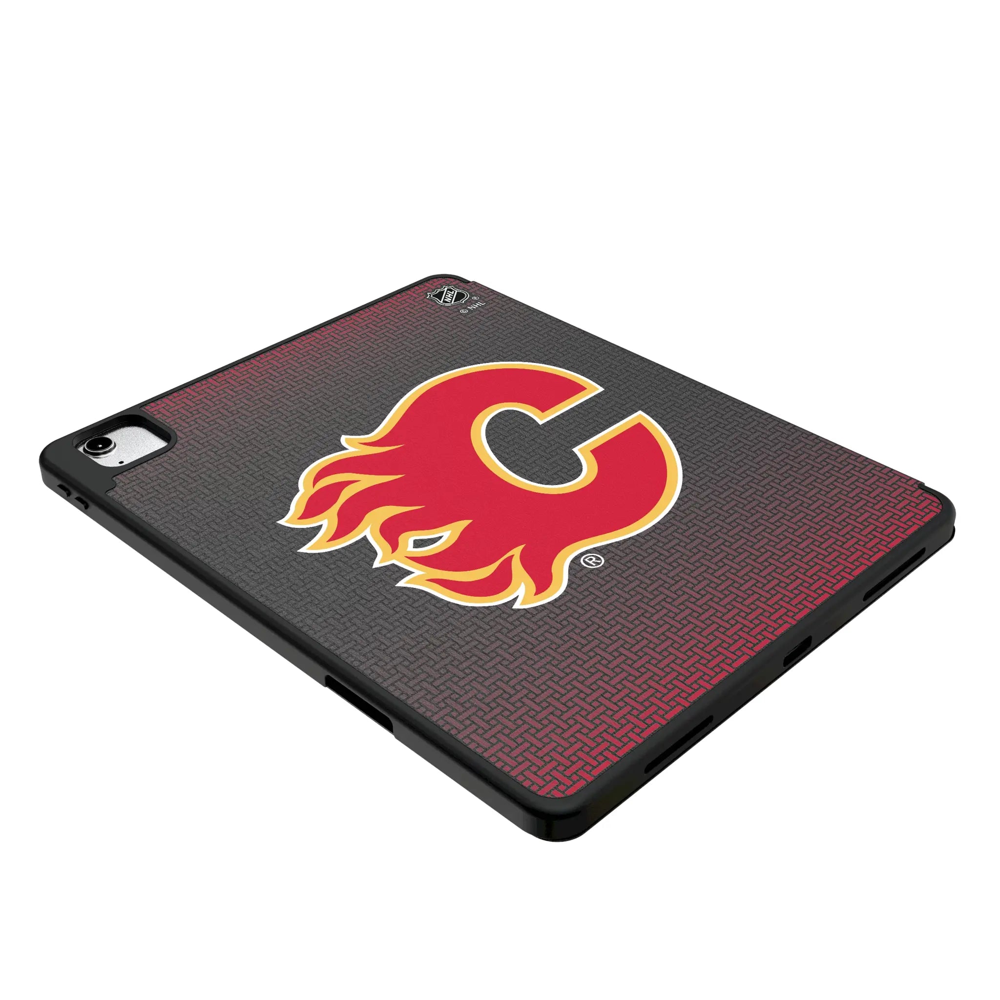 Calgary Flames Linen iPad Tablet Case for Apple iPad - Isometric View