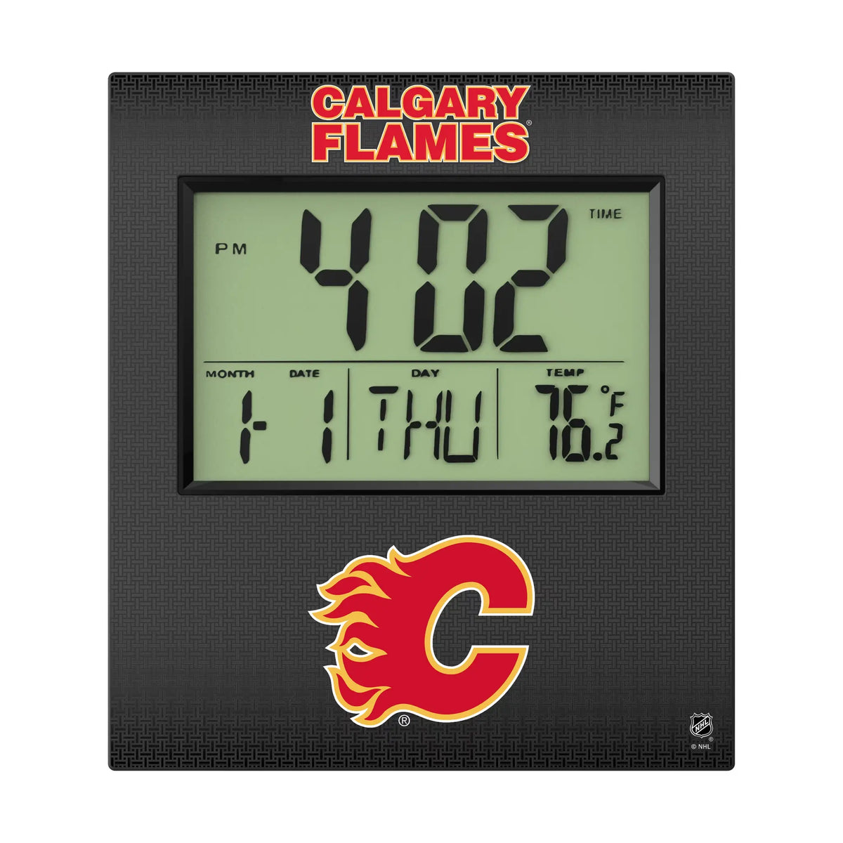 Calgary Flames Linen Wall Clock